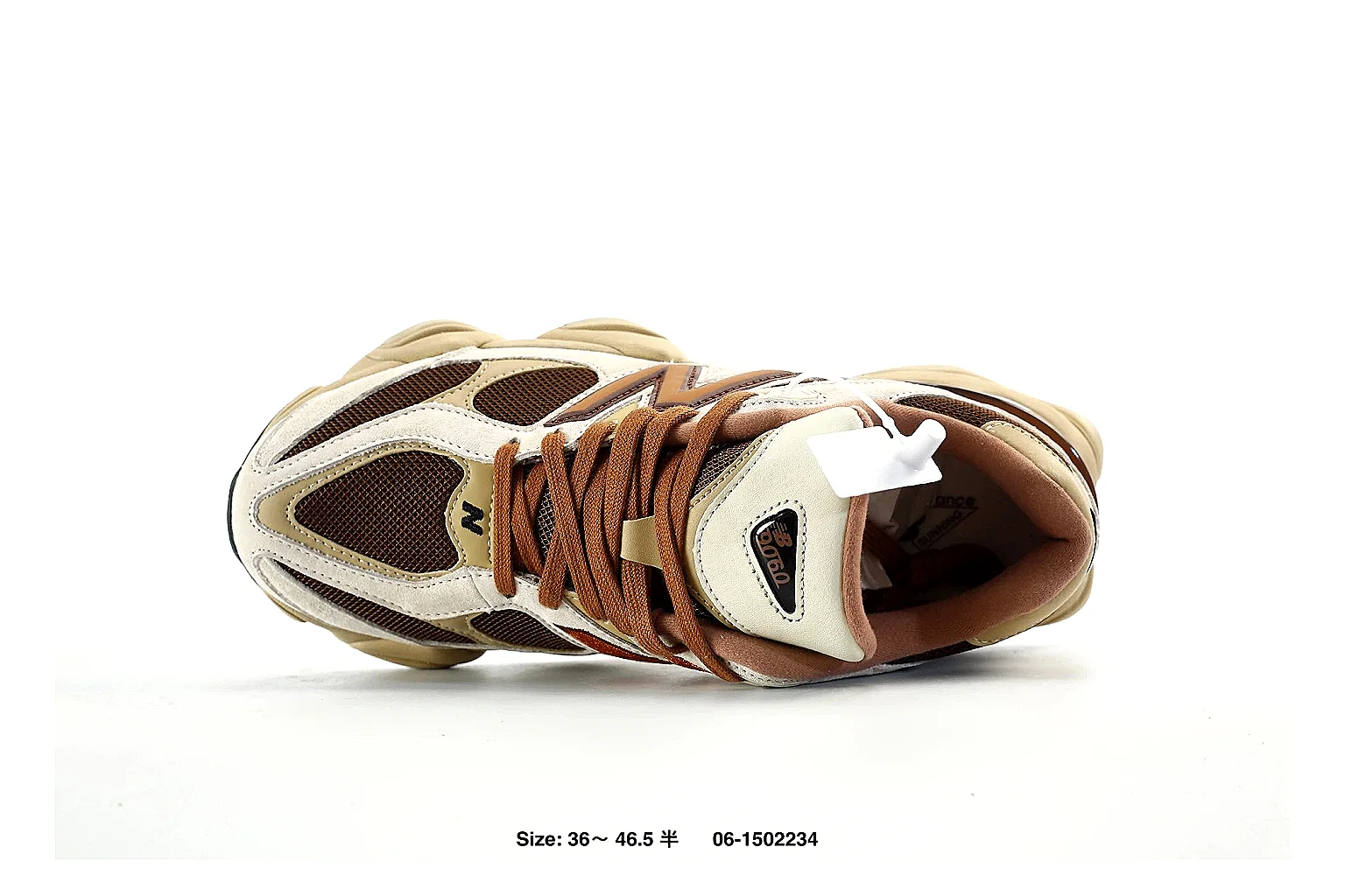 New Balance 9060 Cream Brown Sneaker 3042 comparison gallery with QC evidence thumbnail 3