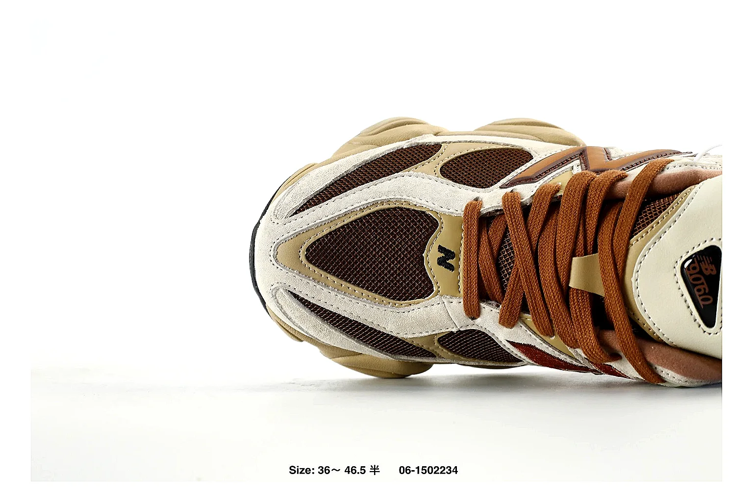 New Balance 9060 Cream Brown Sneaker 3042 comparison gallery with QC evidence thumbnail 4