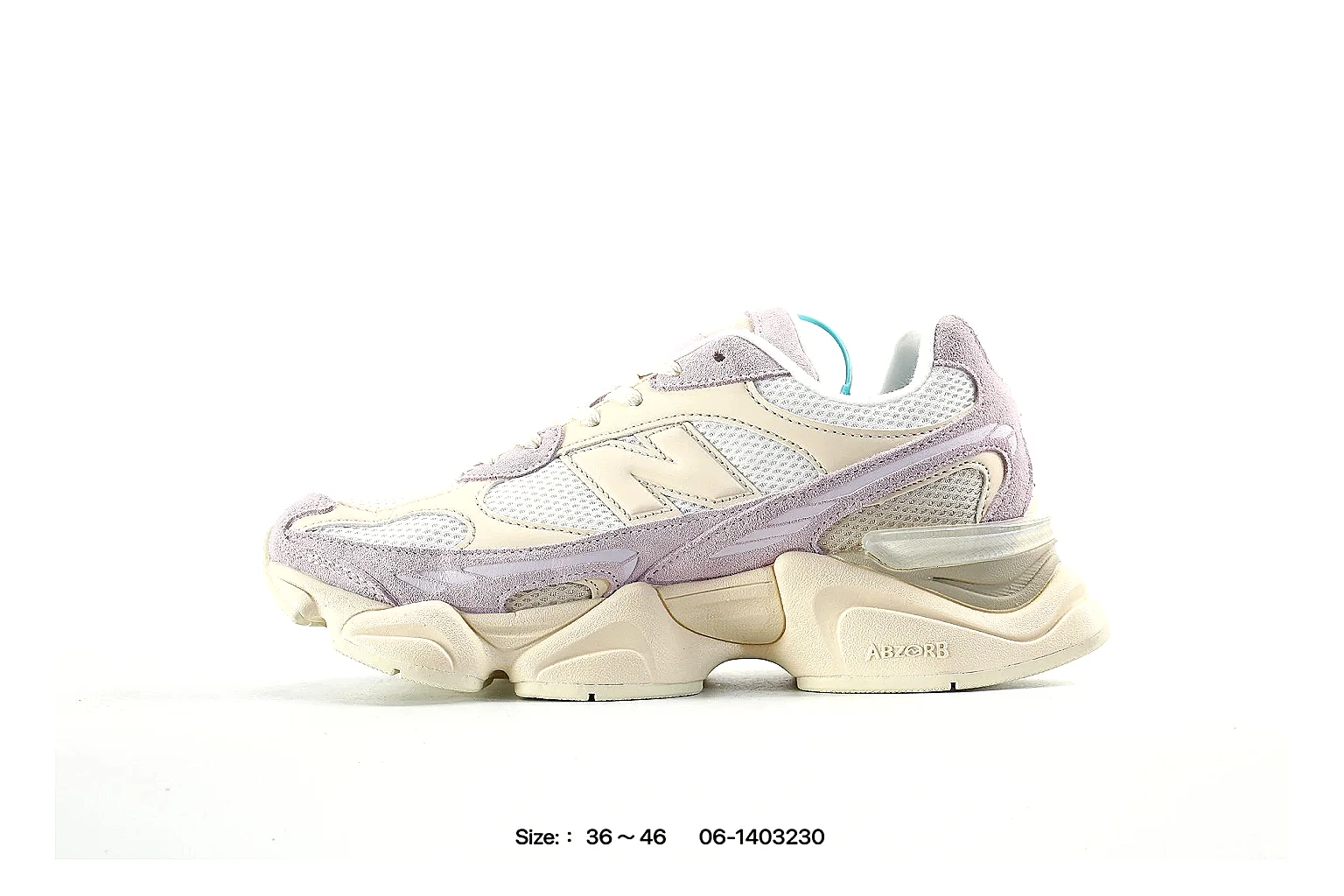 New Balance 9060 Cream Pastel Sneaker 8062 comparison gallery with QC evidence