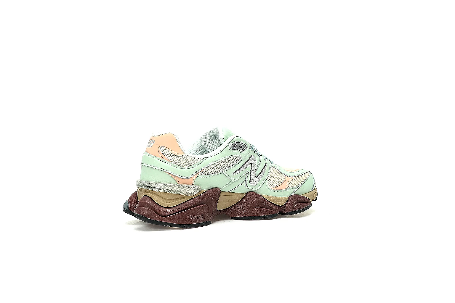 New Balance 9060 mint peach gallery with side logo and outsole QC proof thumbnail 2