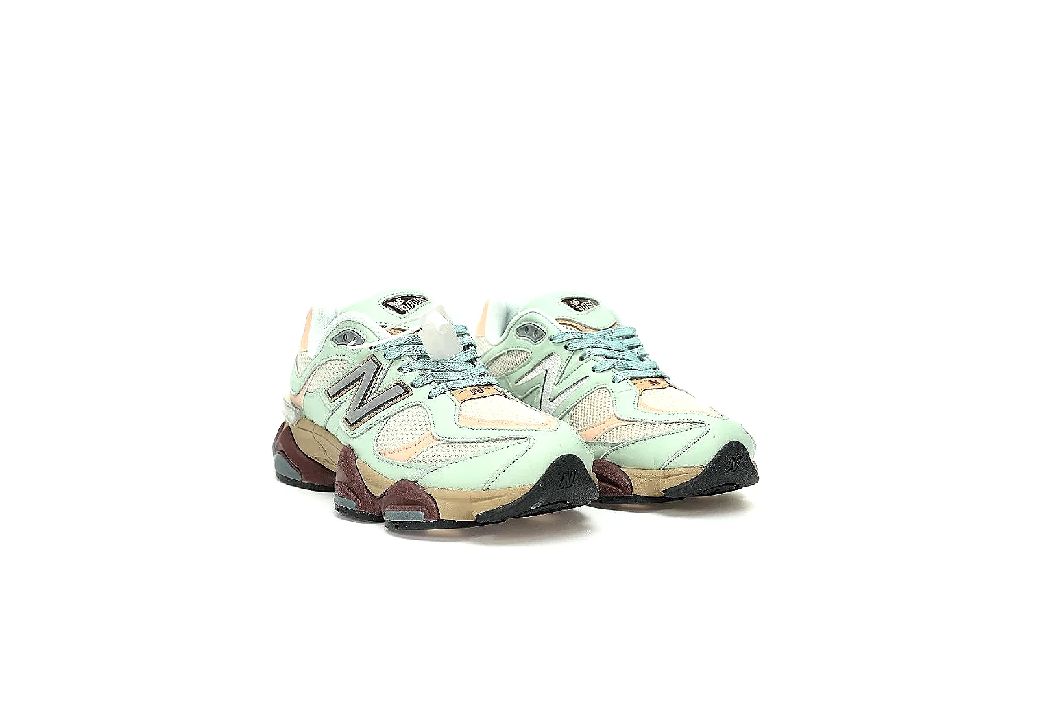 New Balance 9060 mint peach gallery with side logo and outsole QC proof thumbnail 5