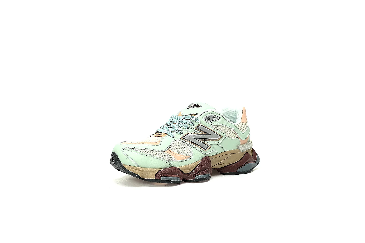 New Balance 9060 mint peach gallery with side logo and outsole QC proof thumbnail 6
