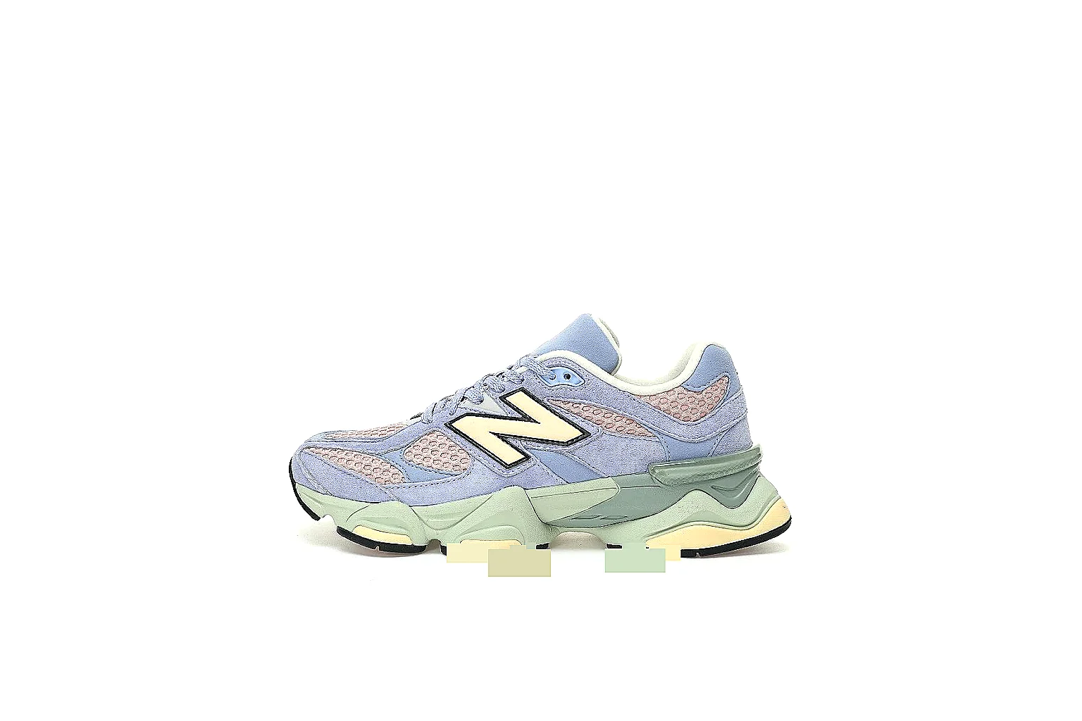 New Balance 9060 pastel runner with blue suede pink mesh and mint midsole thumbnail 2