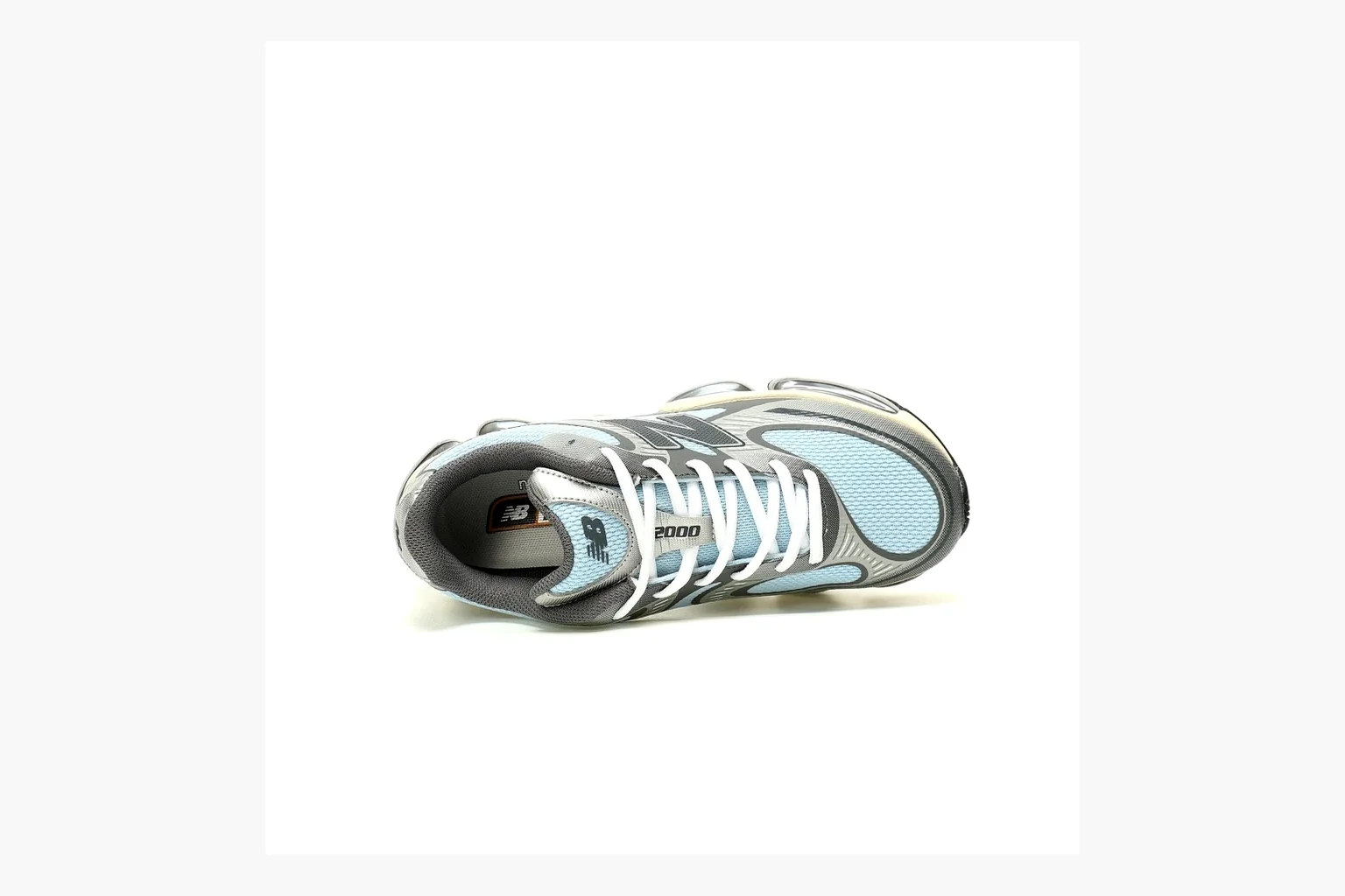 New Balance 9060 Runner Sneaker Silver Teal comparison signal image with silver and teal NB 9060 runner with chunky sole, mesh panels, and side N logo