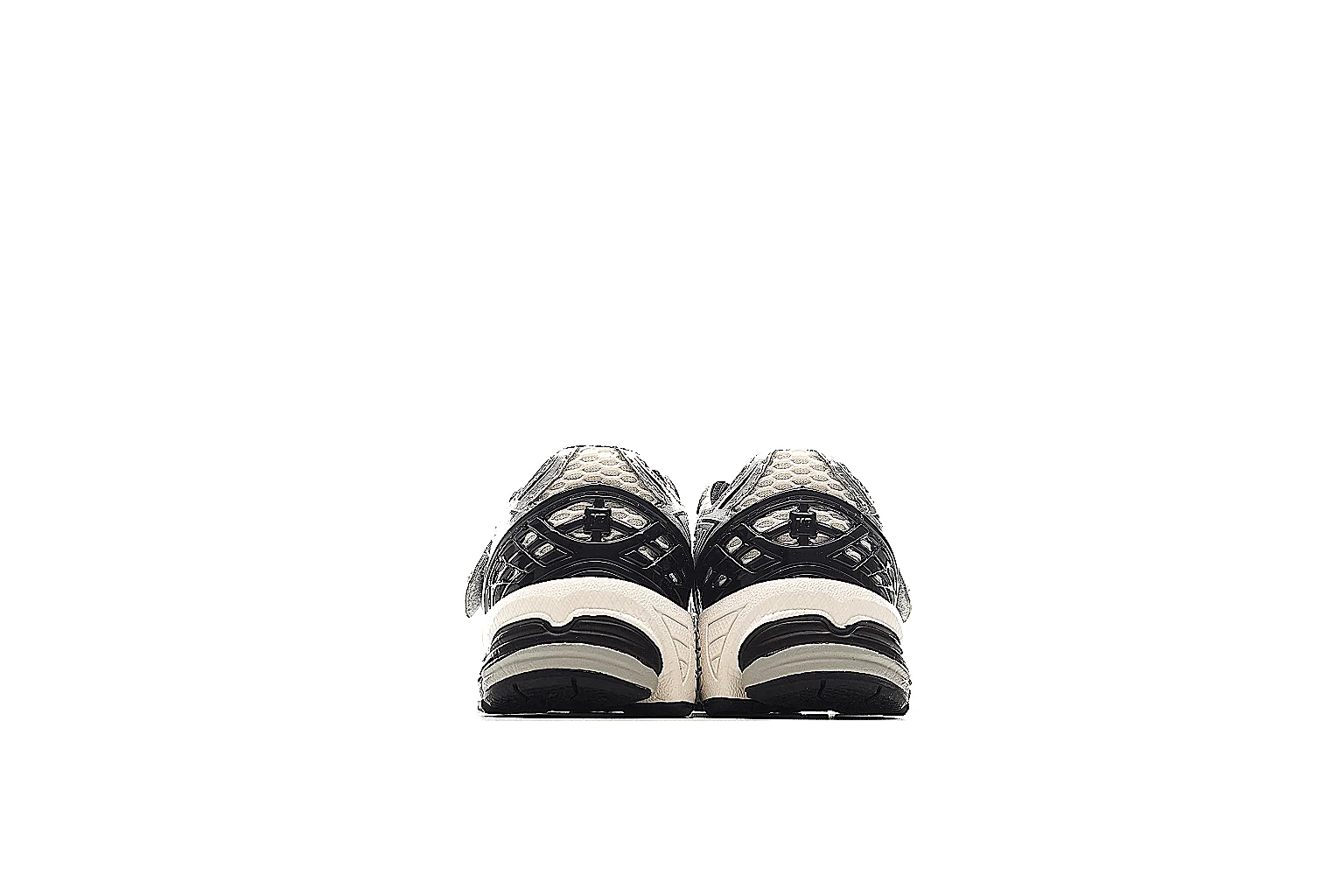 New Balance 9060 cream black strap runner with visible side logo and midsole thumbnail 3