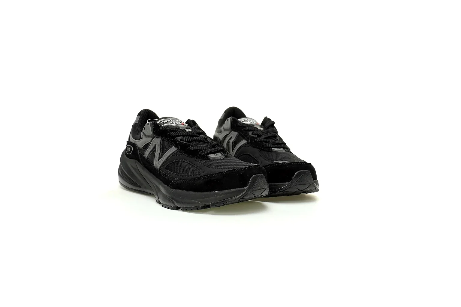 New Balance 9060 Triple Black chunky runner six photo view thumbnail 4