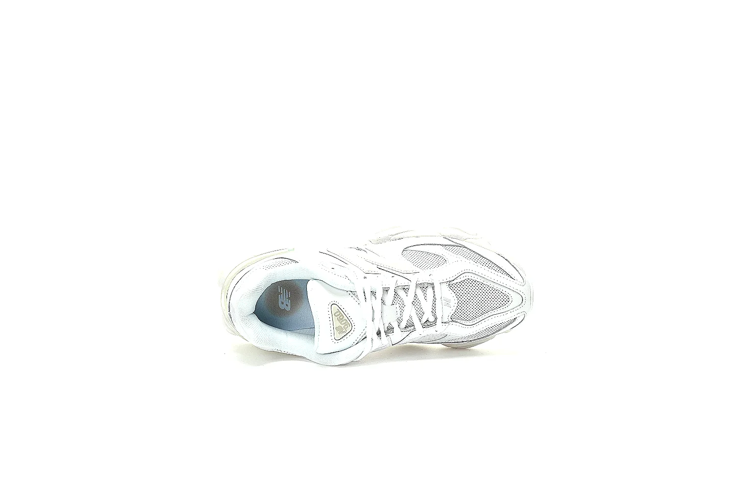 New Balance 9060 white mesh runner with layered panels and chunky sole thumbnail 3