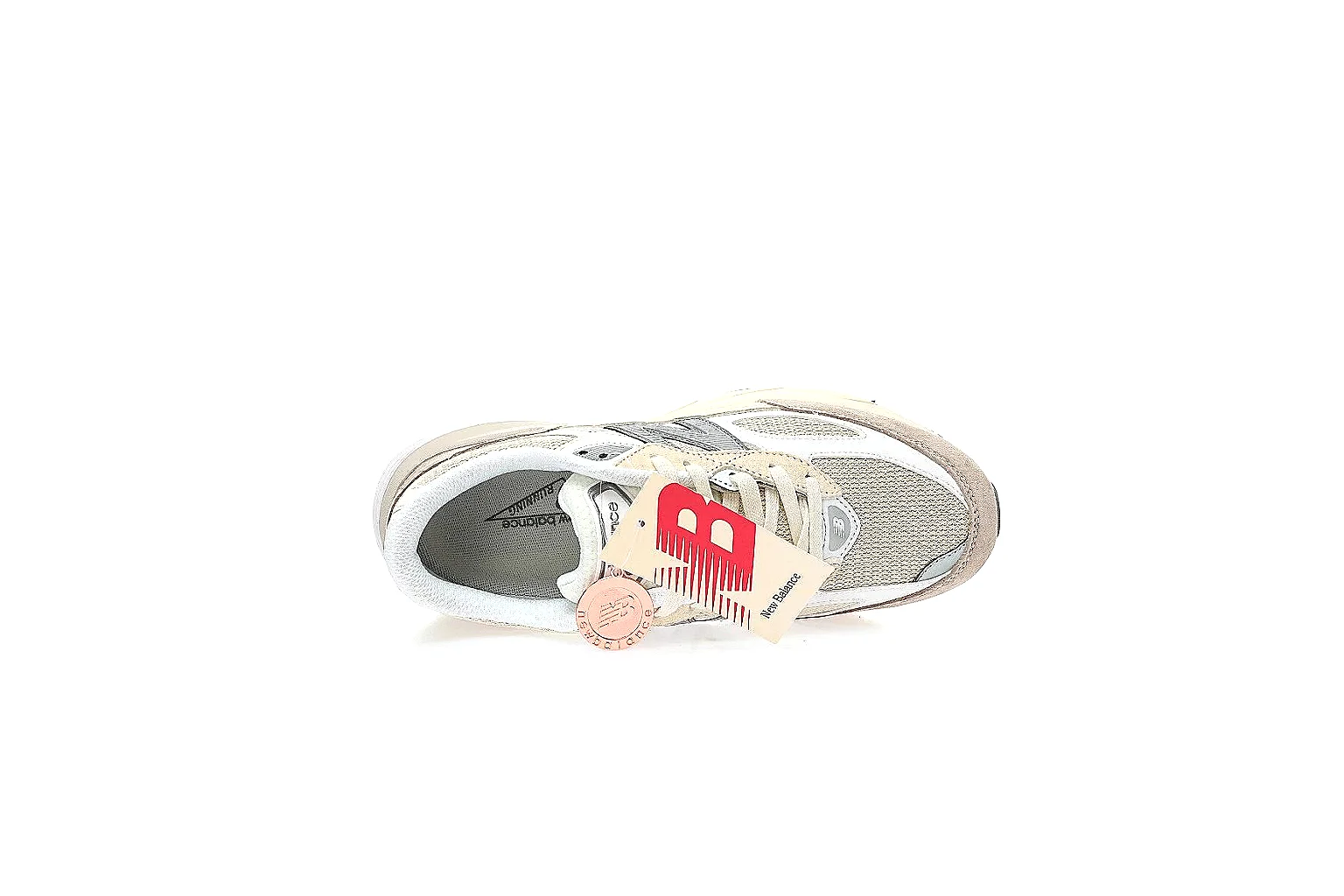 New Balance 990 cream beige runner QC side and outsole gallery at CNY 460 thumbnail 3