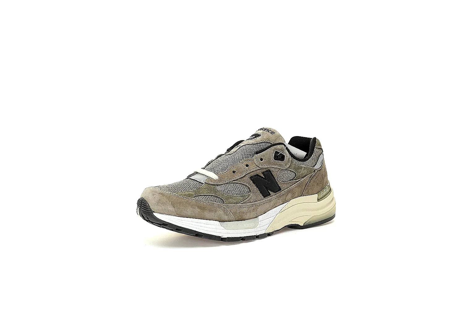 New Balance 992 taupe olive gallery with side rear top outsole and pair QC views thumbnail 6