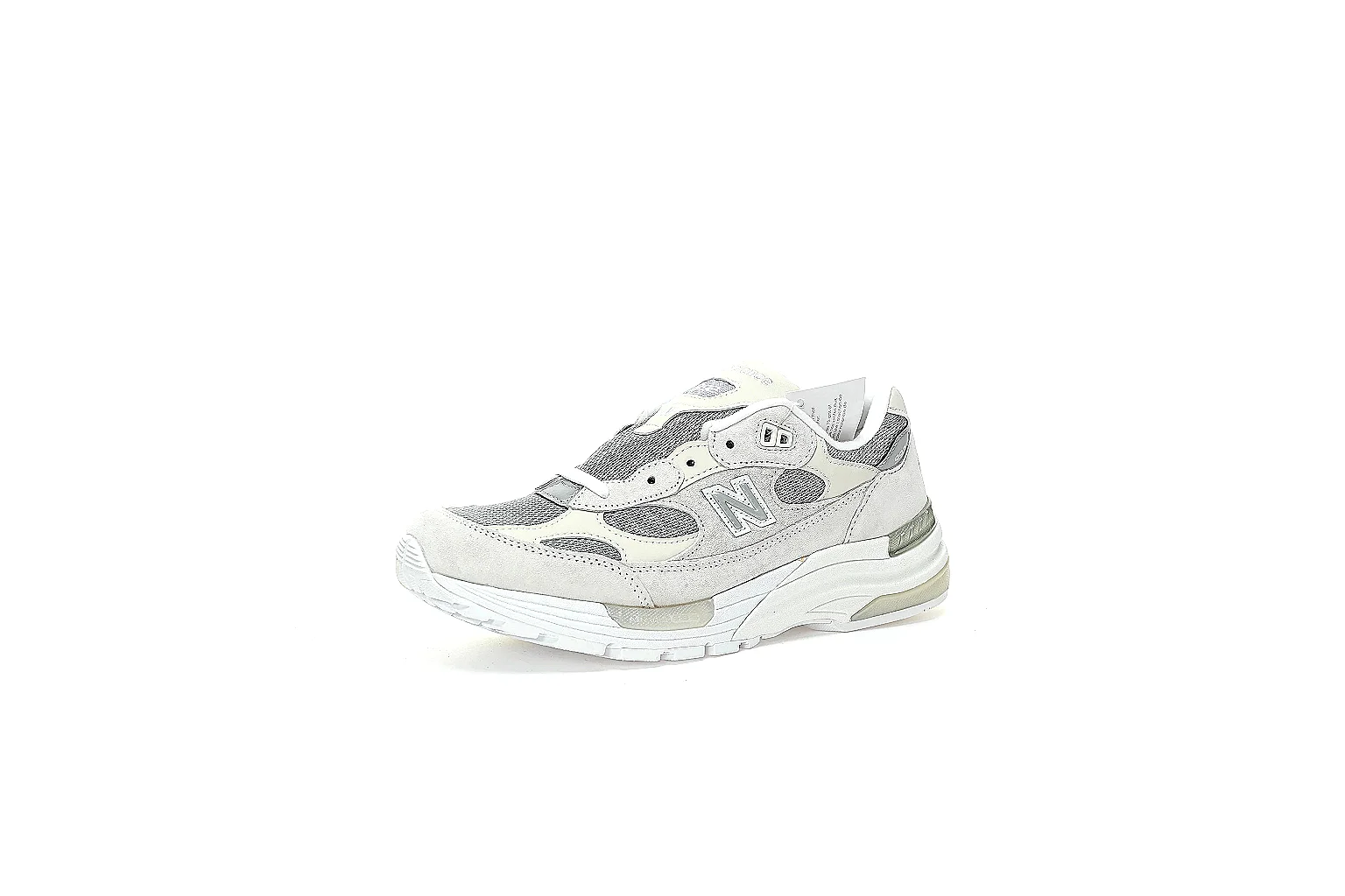New Balance 992 white grey runner with side logo and chunky sole proof thumbnail 2