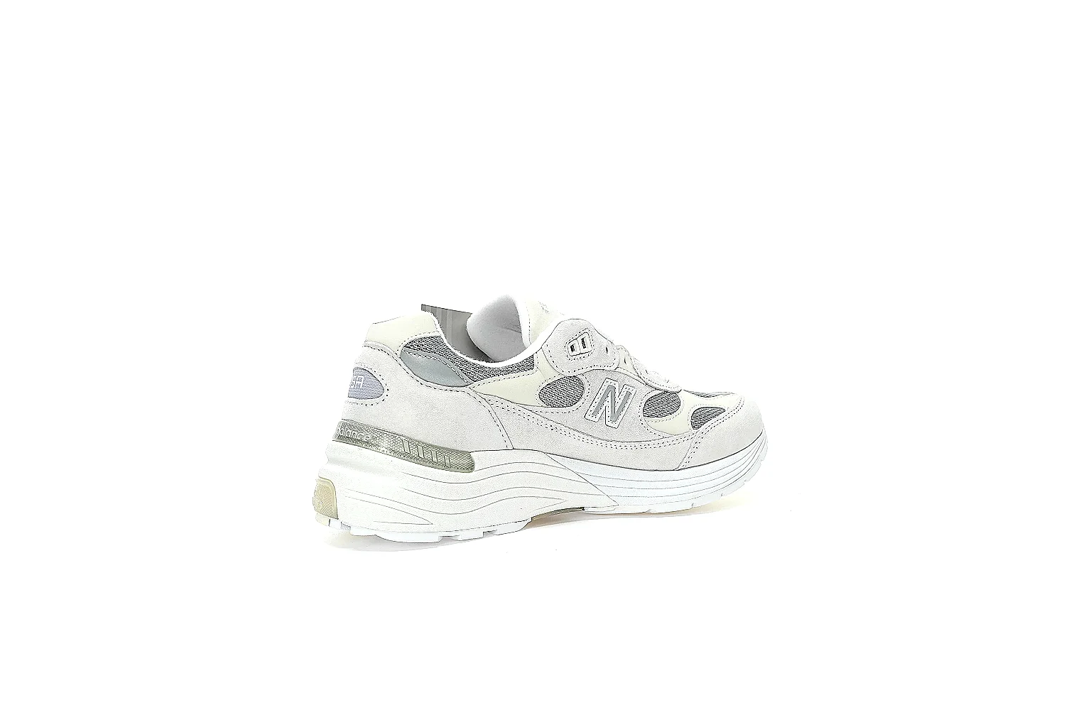 New Balance 992 white grey runner with side logo and chunky sole proof