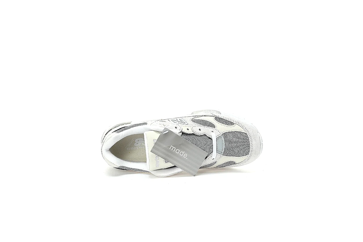 New Balance 992 white grey runner with side logo and chunky sole proof thumbnail 3