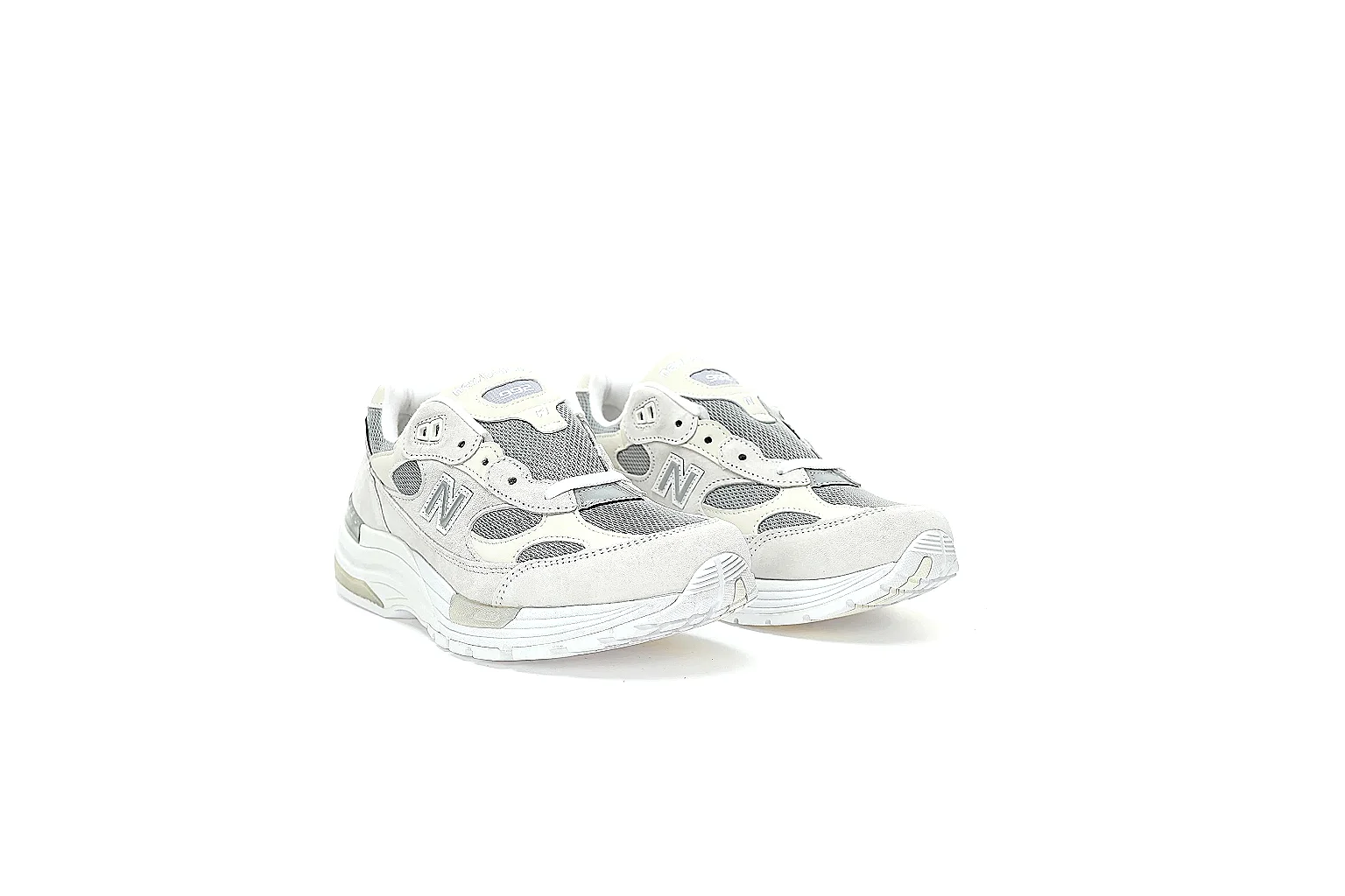 New Balance 992 white grey runner with side logo and chunky sole proof thumbnail 5
