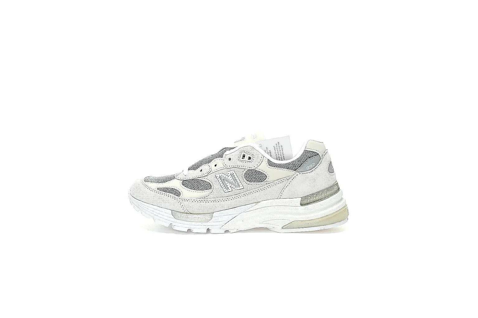 New Balance 992 white grey runner with side logo and chunky sole proof thumbnail 6