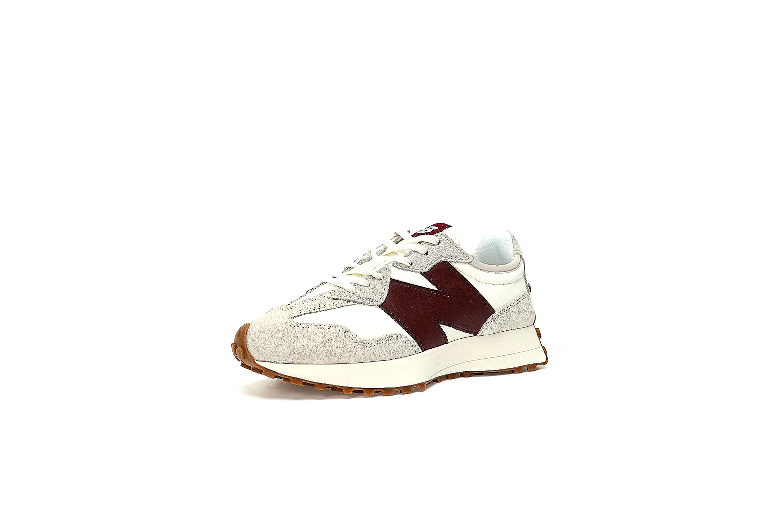 Kako Scout comparison images for New Balance Cream Burgundy Gum Runner Sneaker thumbnail 6