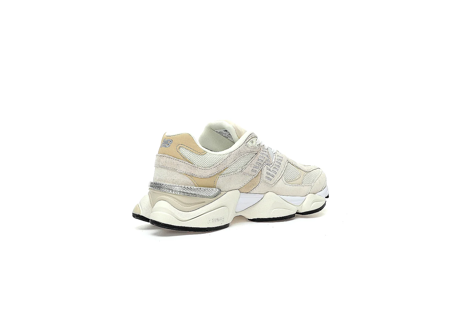 New Balance cream beige runner QC proof with side logo and layered sole