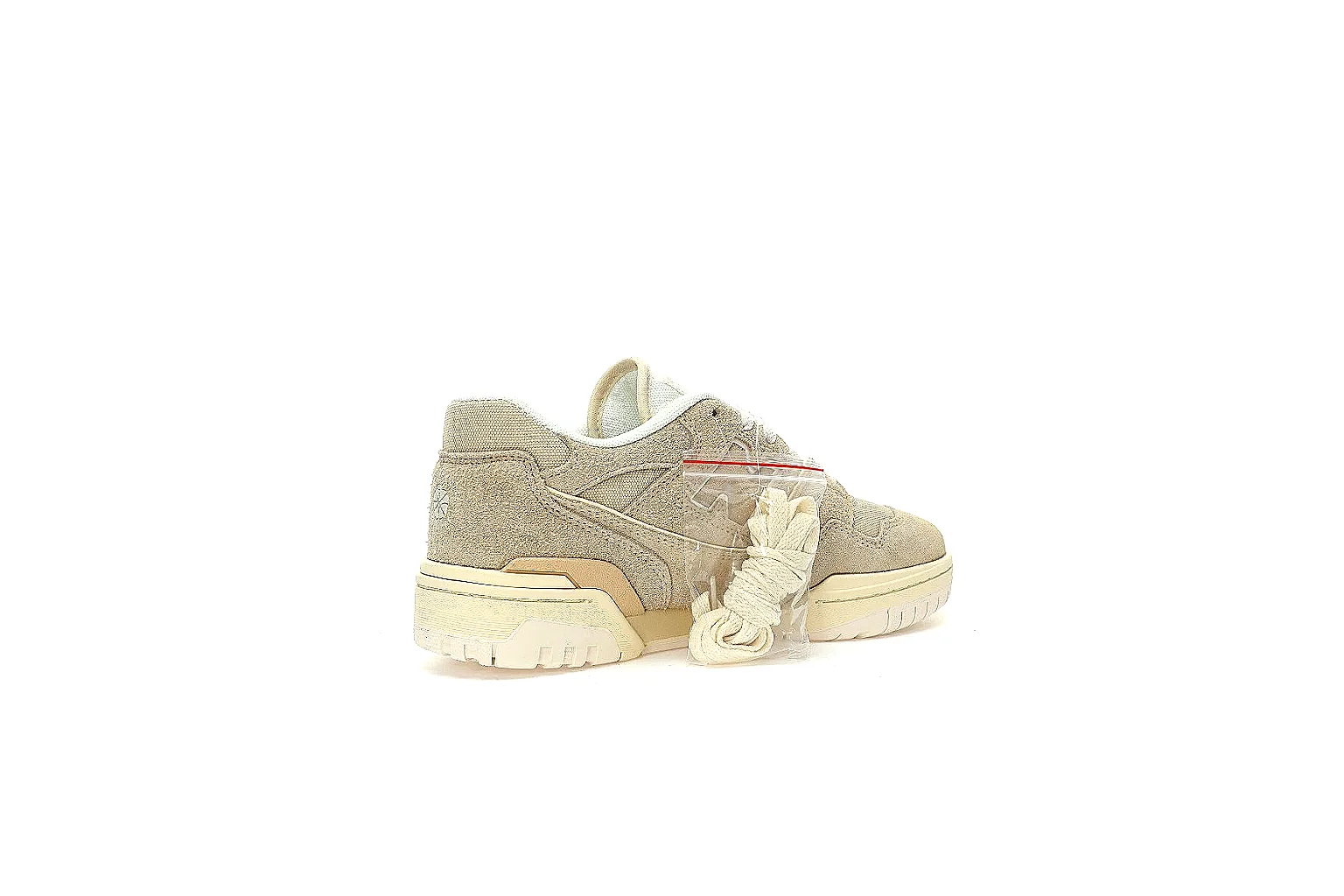 New Balance beige low-top sneaker side and outsole QC gallery for price scouting thumbnail 3