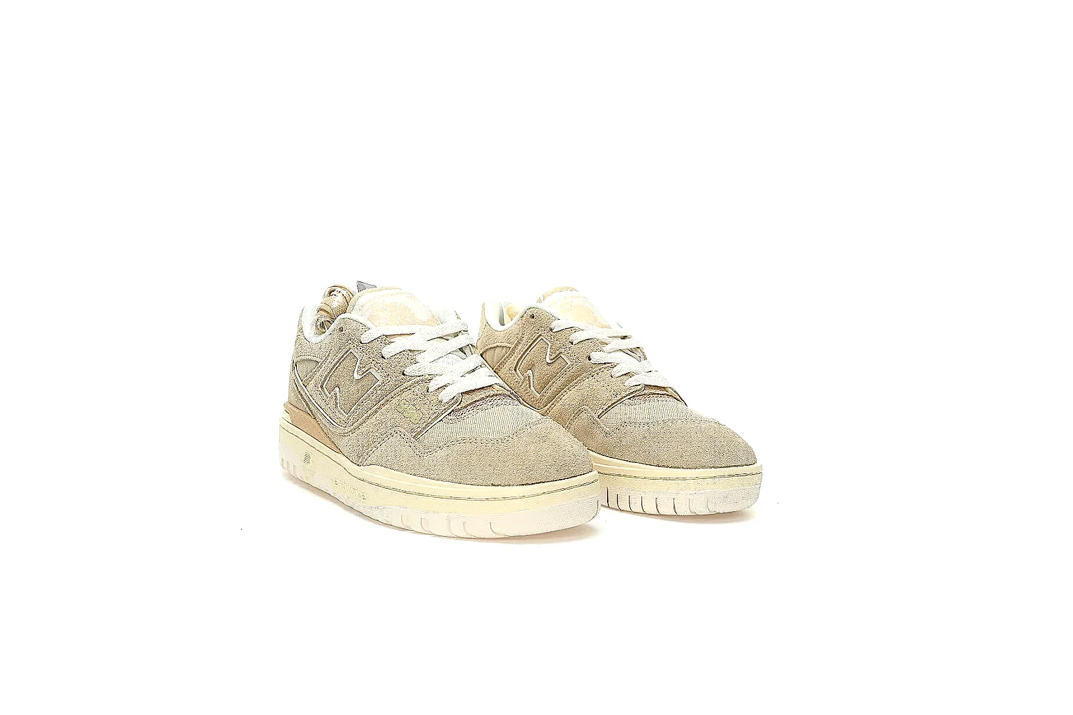 New Balance beige low-top sneaker side and outsole QC gallery for price scouting thumbnail 5