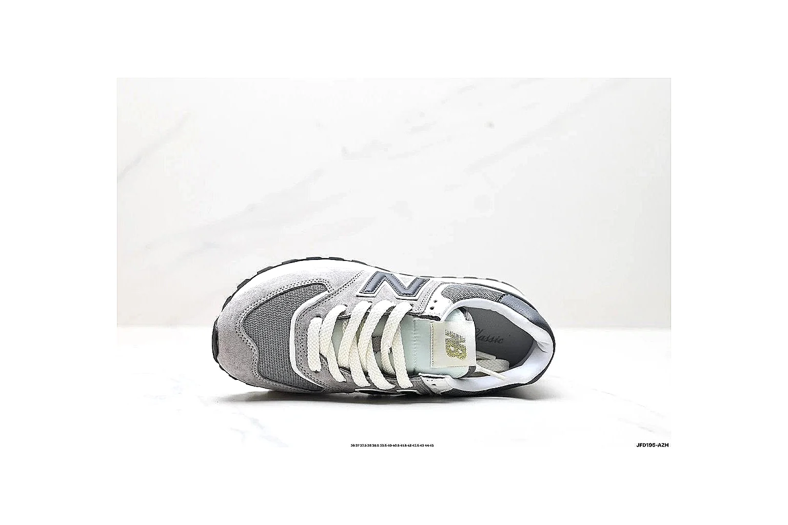 kakoscout.com New Balance Retro Runner Gray White comparison signal card six-photo gallery thumbnail 6