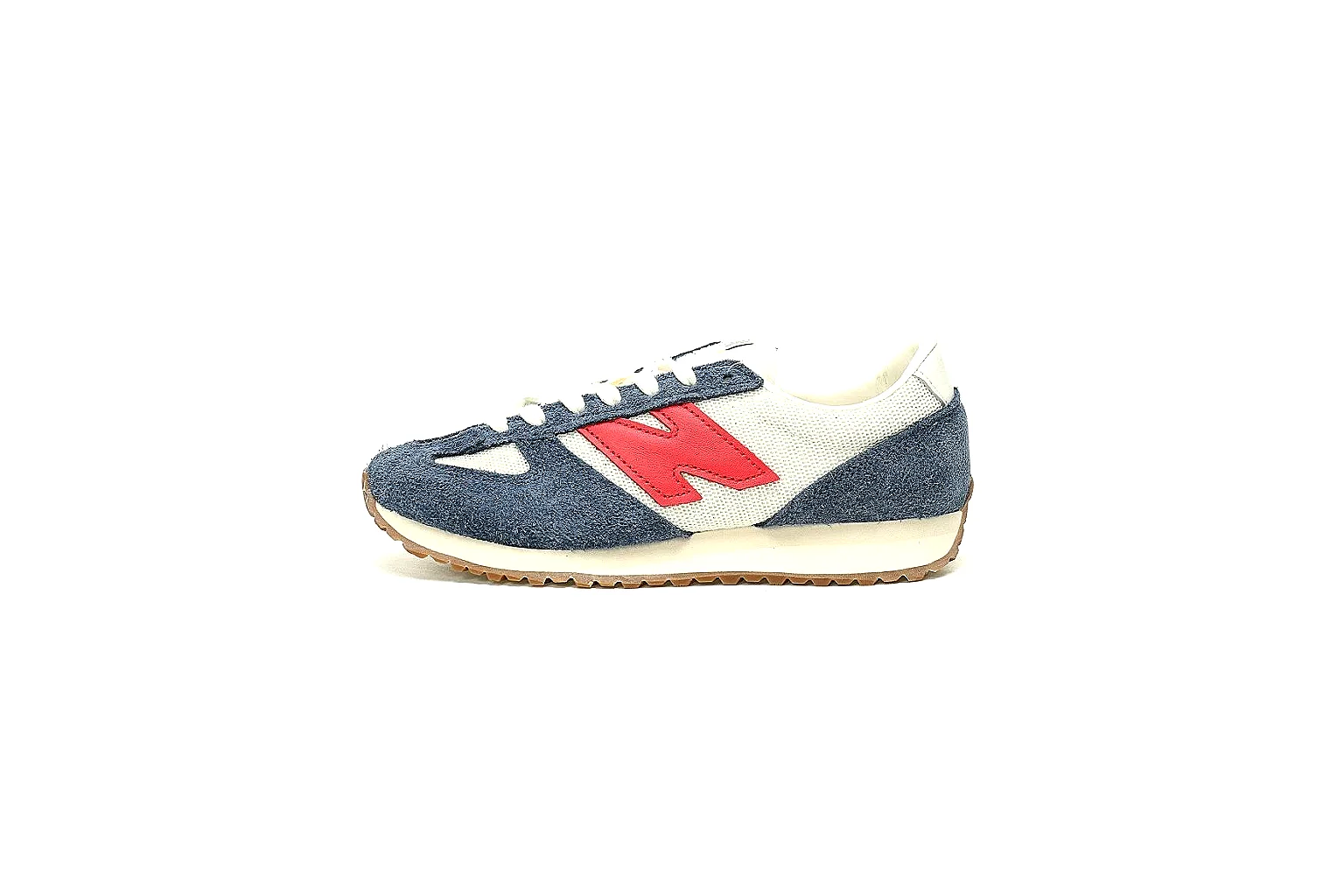 New Balance navy red runner with gum outsole for QC comparison thumbnail 2