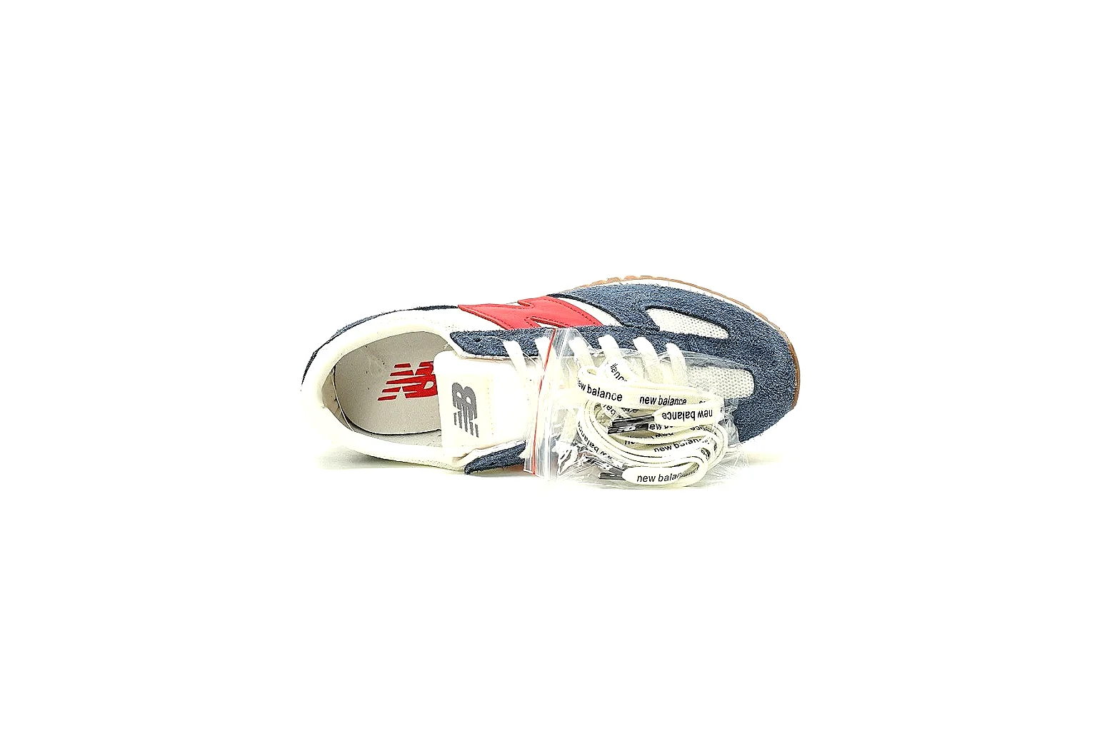 New Balance navy red runner with gum outsole for QC comparison thumbnail 3