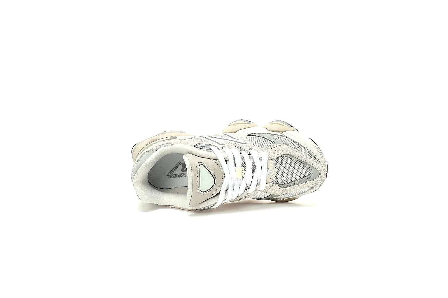 New Balance 9633 cream grey runner with layered sole and visible side logo thumbnail 3