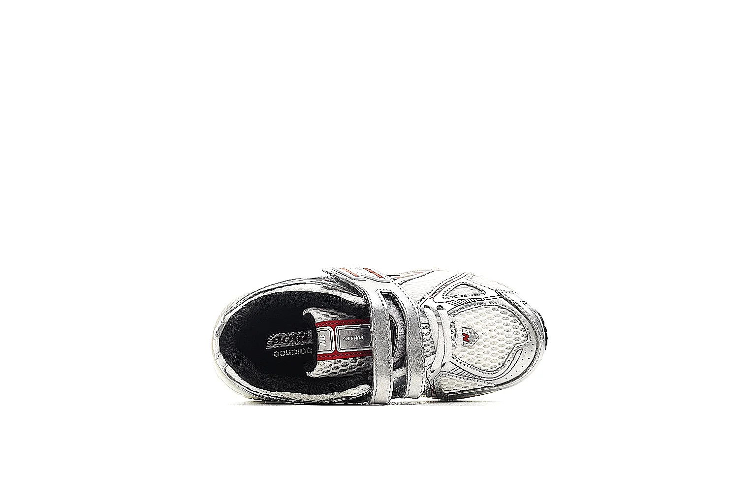 New Balance 874113001 white silver red strap runner QC comparison angles thumbnail 3