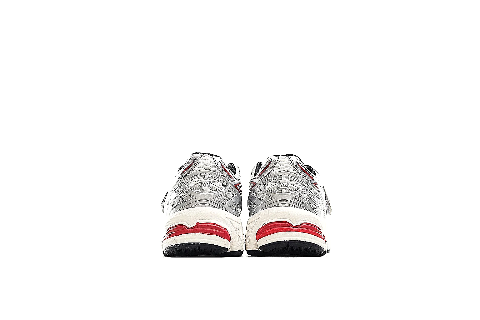 New Balance 874113001 white silver red strap runner QC comparison angles thumbnail 4