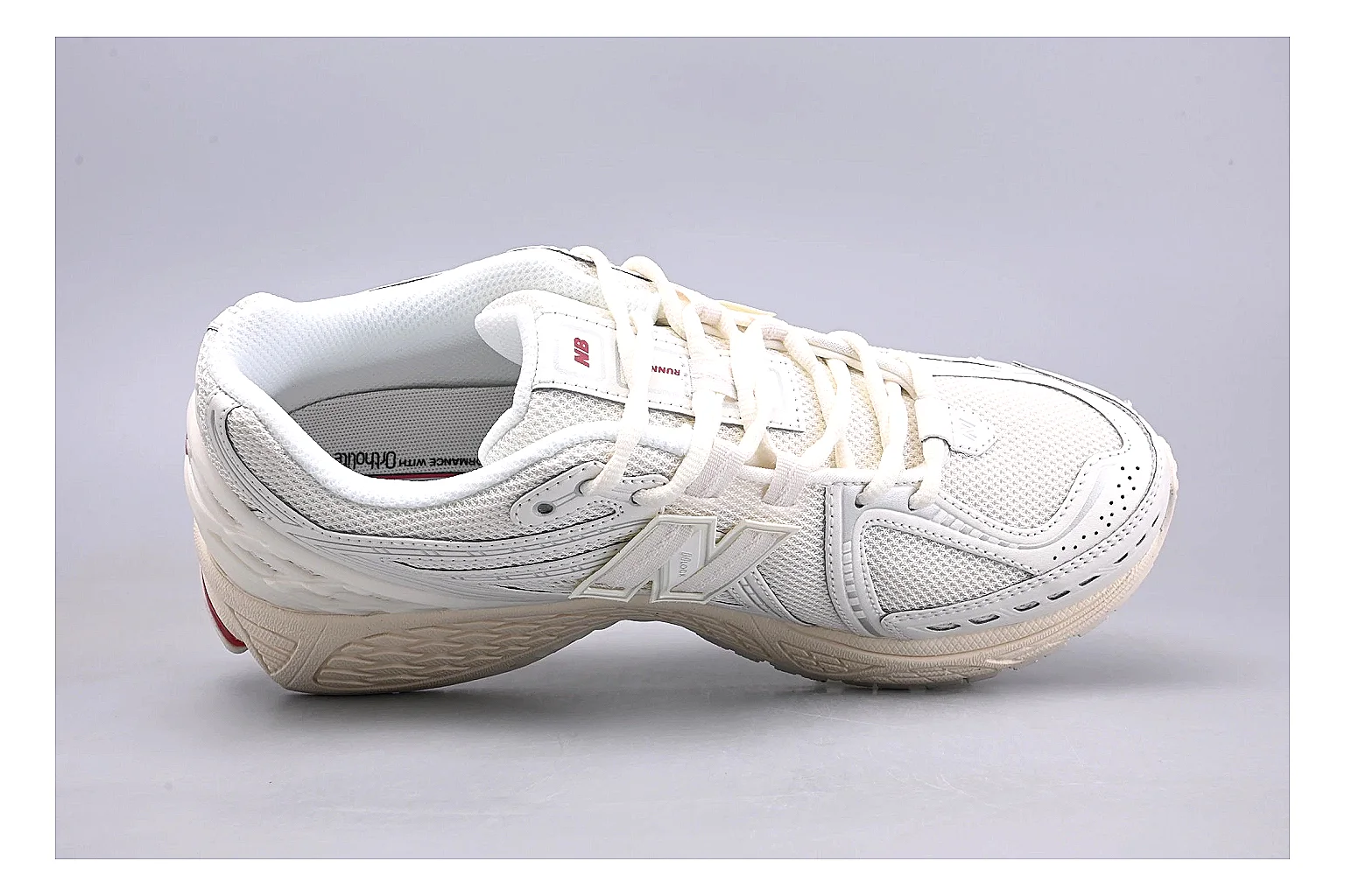 New Balance 1906R White Red comparison signal photo with white red 1906r runner with mixed upper and runner shape thumbnail 2