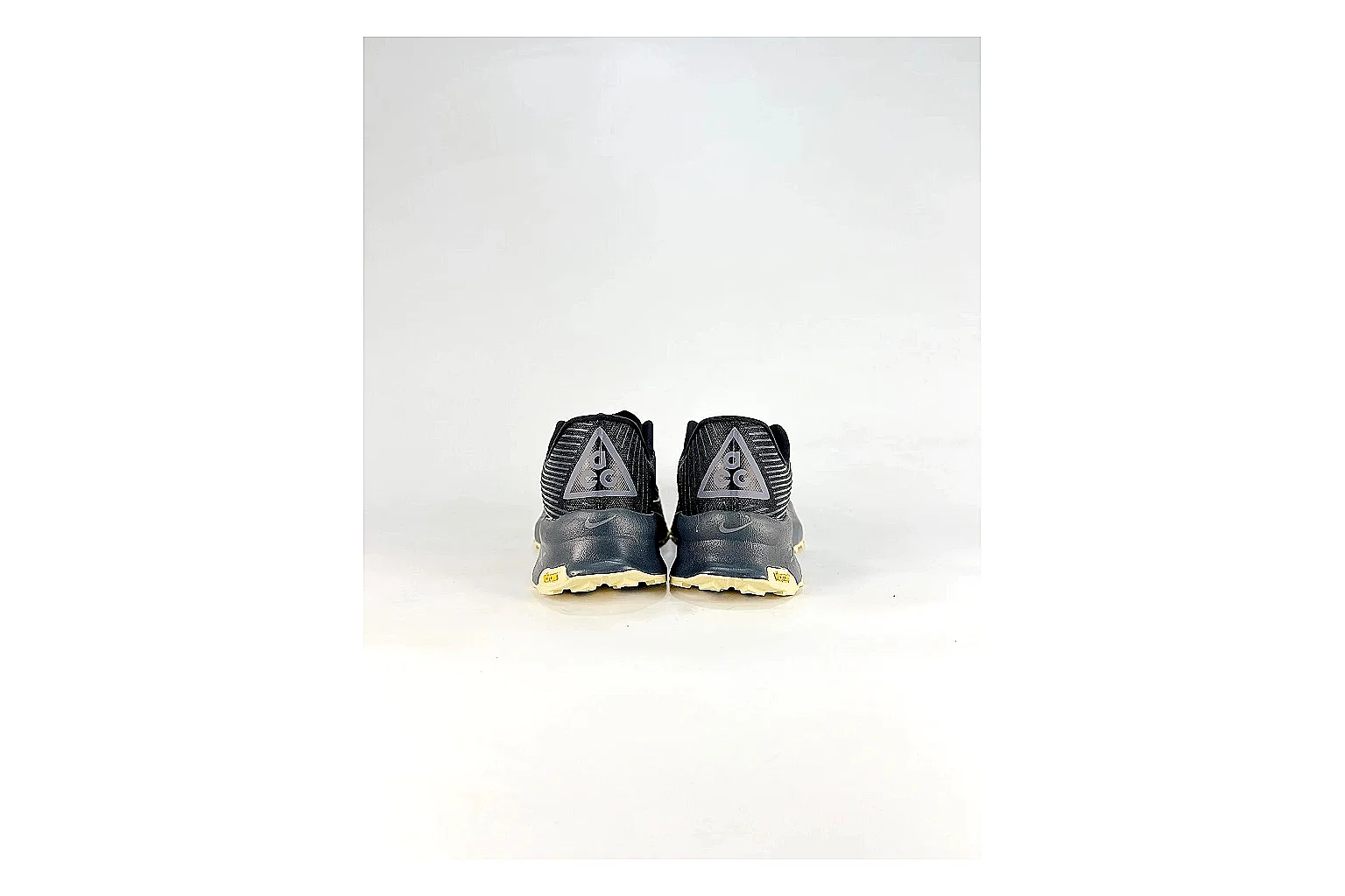 Nike ACG Ultra Black Gum Sneakers comparison signal photo with black gum outdoor sneakers with textile texture, side-profile shape, upper panel lines, and outsole detail thumbnail 3