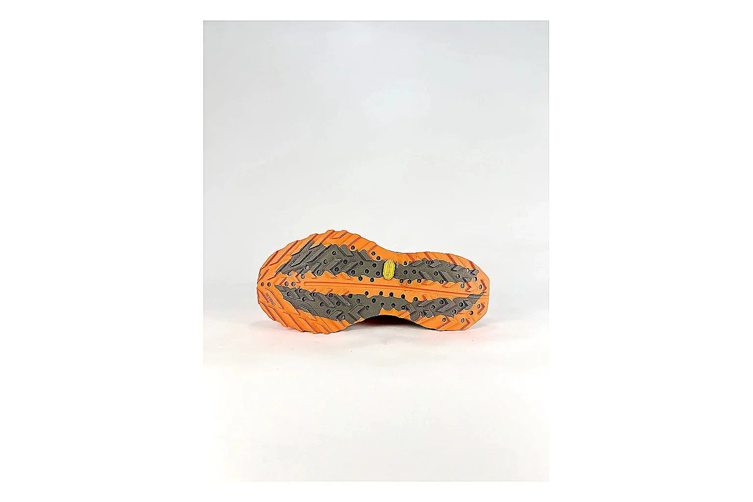 Nike ACG Ultra Orange Gray Sneakers comparison signal photo with orange gray outdoor sneakers with textile texture, side-profile shape, upper panel lines, and outsole detail thumbnail 4