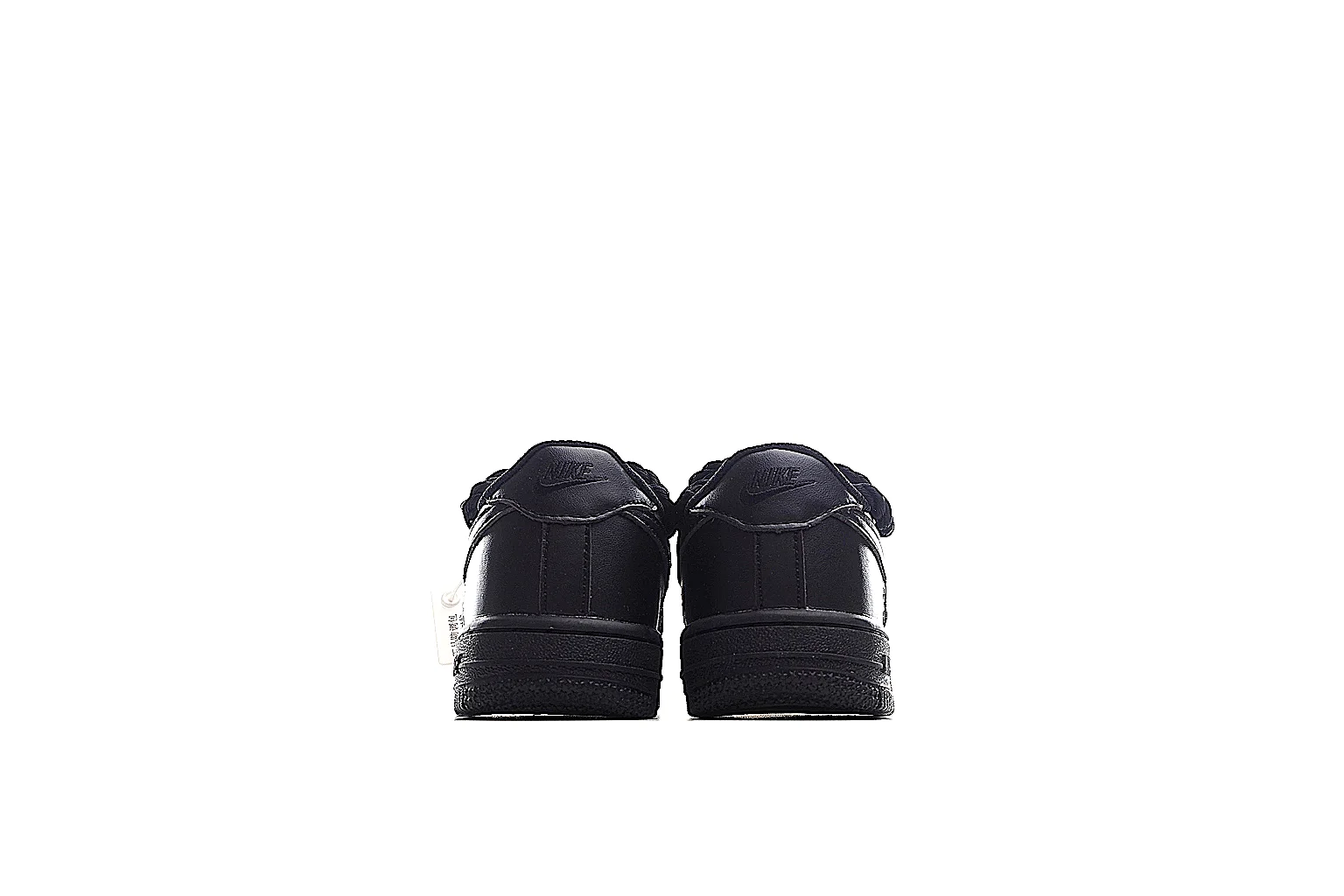 Nike black AF1-style low top with Swoosh, heel marks and outsole QC angles thumbnail 4