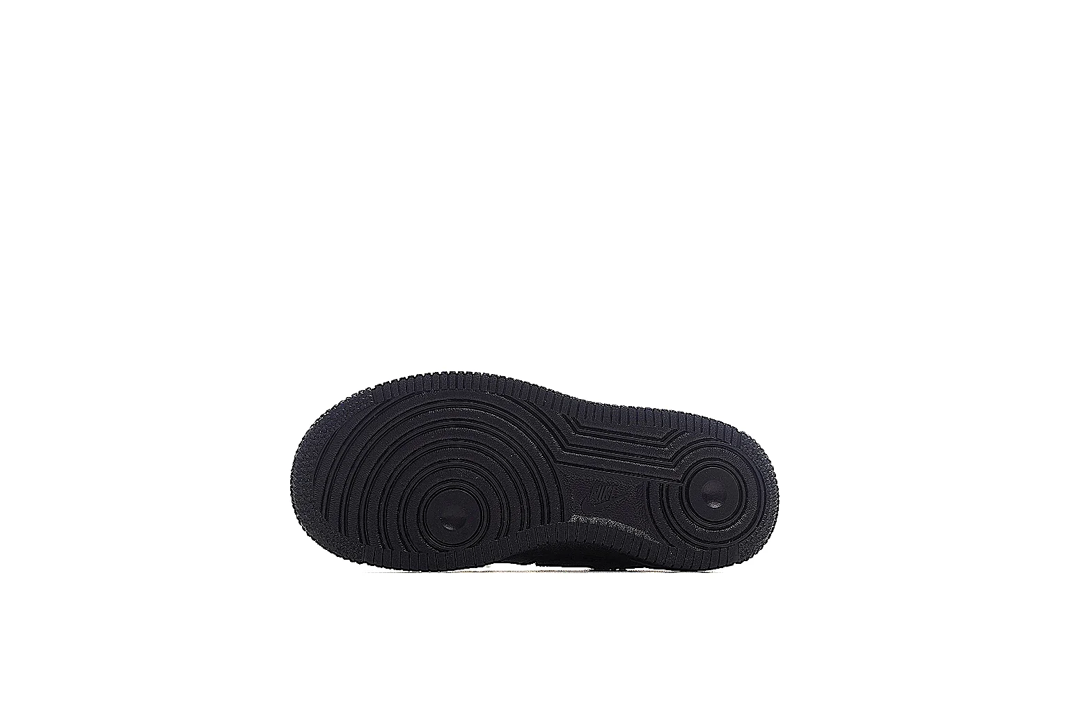 Nike black AF1-style low top with Swoosh, heel marks and outsole QC angles thumbnail 5