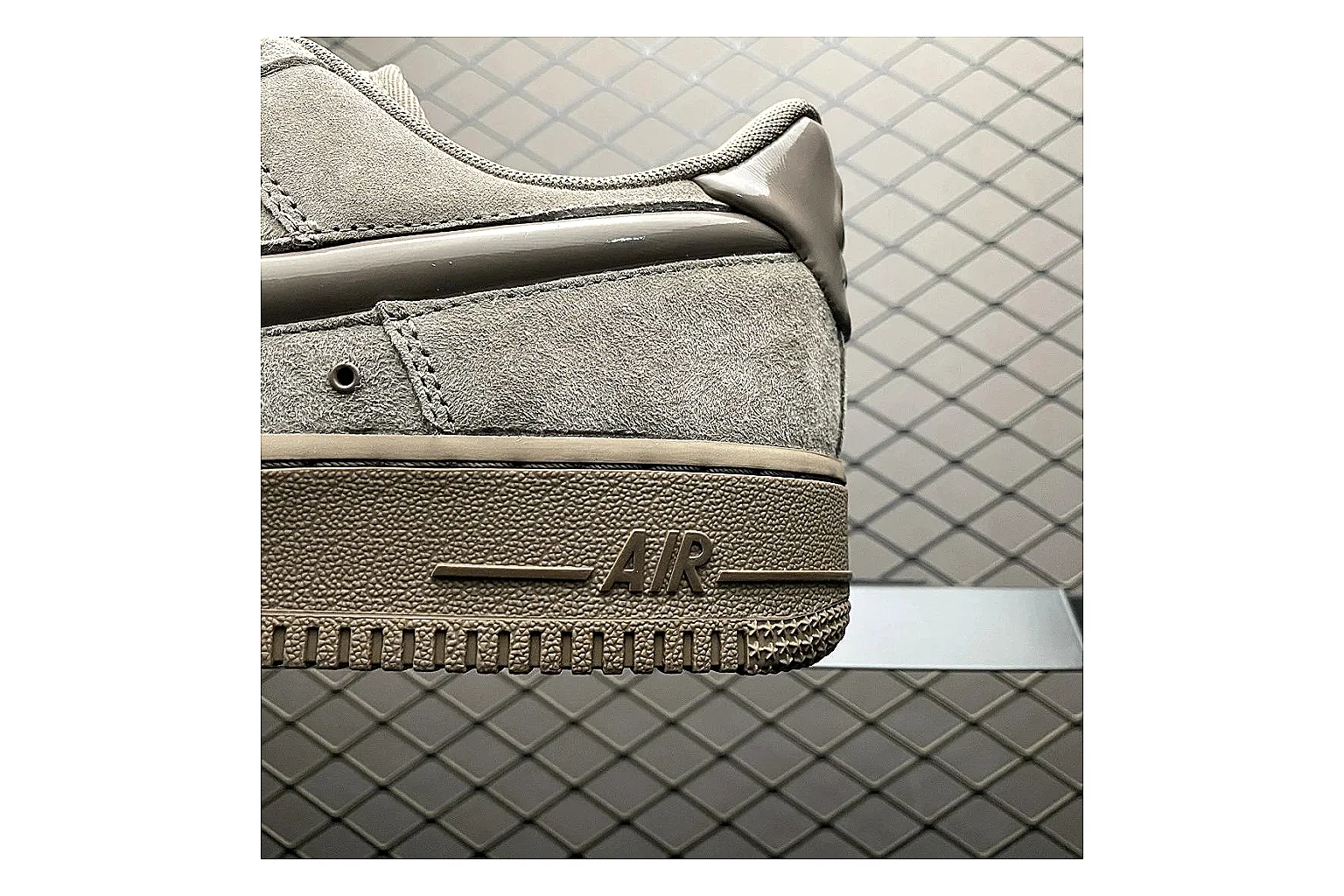 Nike Air Force 1 White Silver comparison signal photo with white silver air force 1 low-top with mixed upper and low top shape thumbnail 3