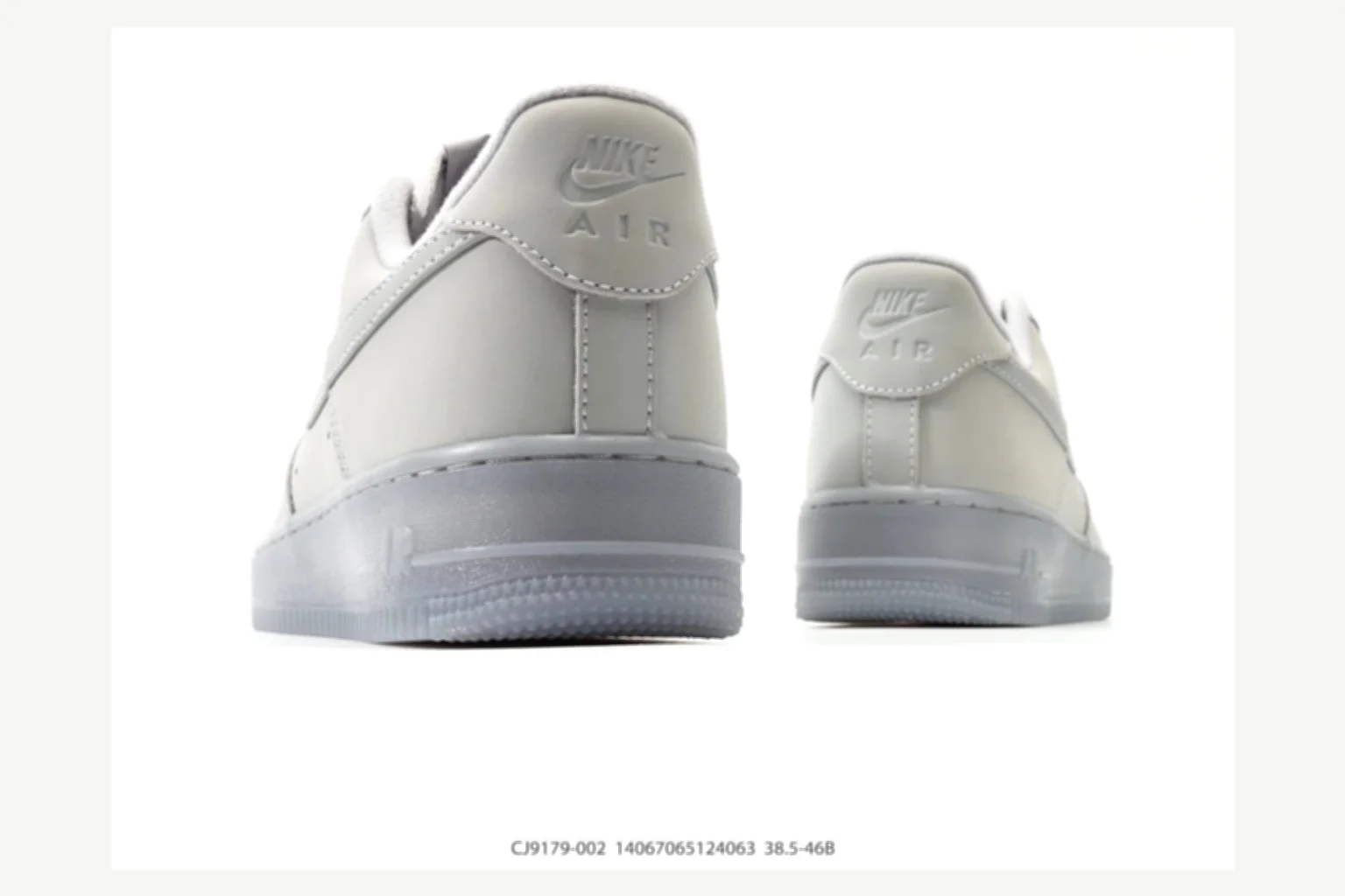 Nike Air Force 1 Black Gray Low Top comparison proof image SKU 1182167177 thumbnail 5