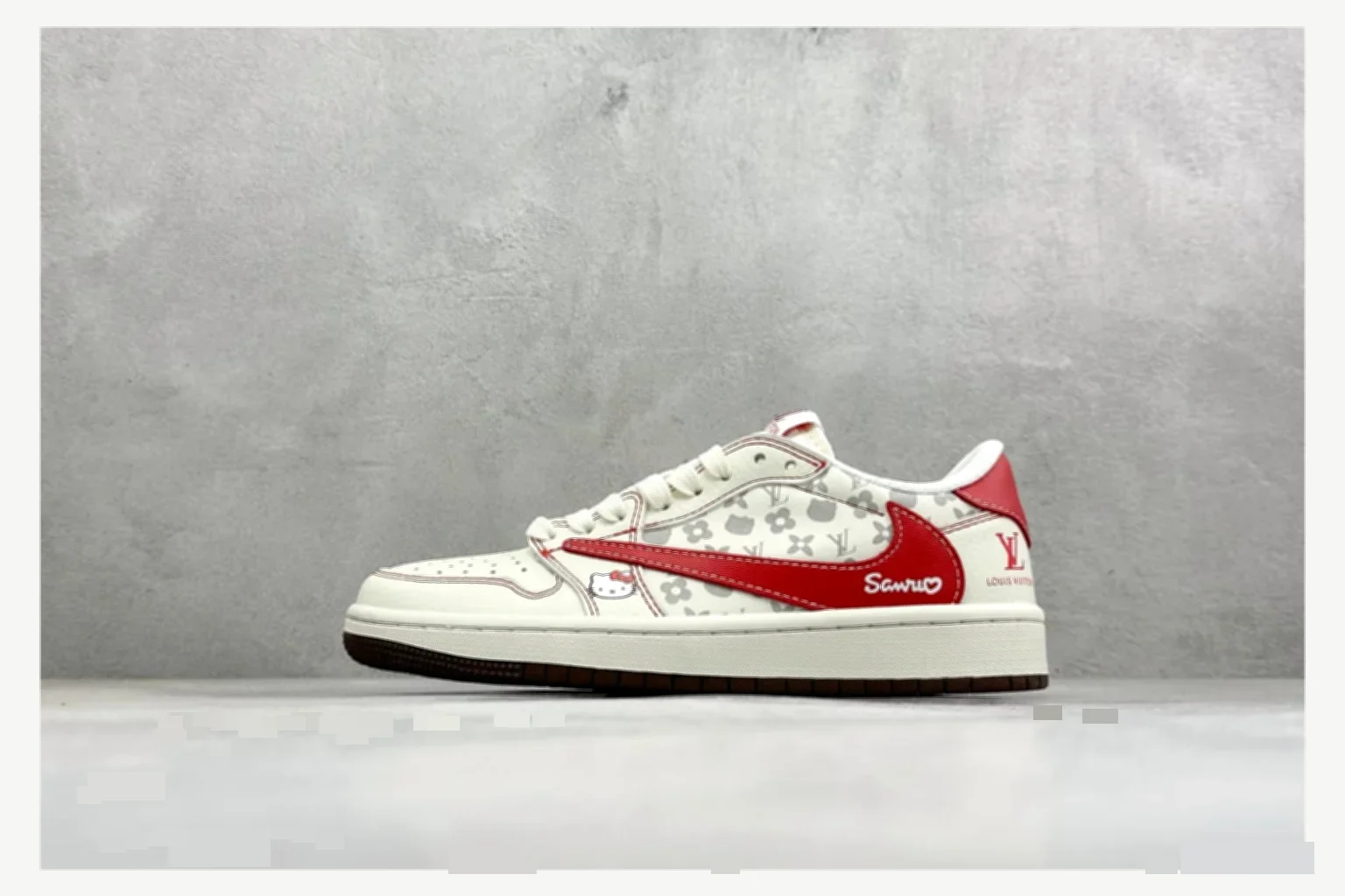 Adidas Samba White Red Low Top comparison proof image SKU 1182167385