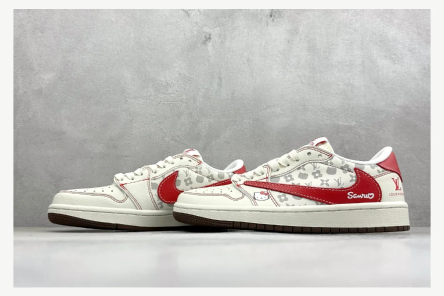 Adidas Samba White Red Low Top comparison proof image SKU 1182167385 thumbnail 4