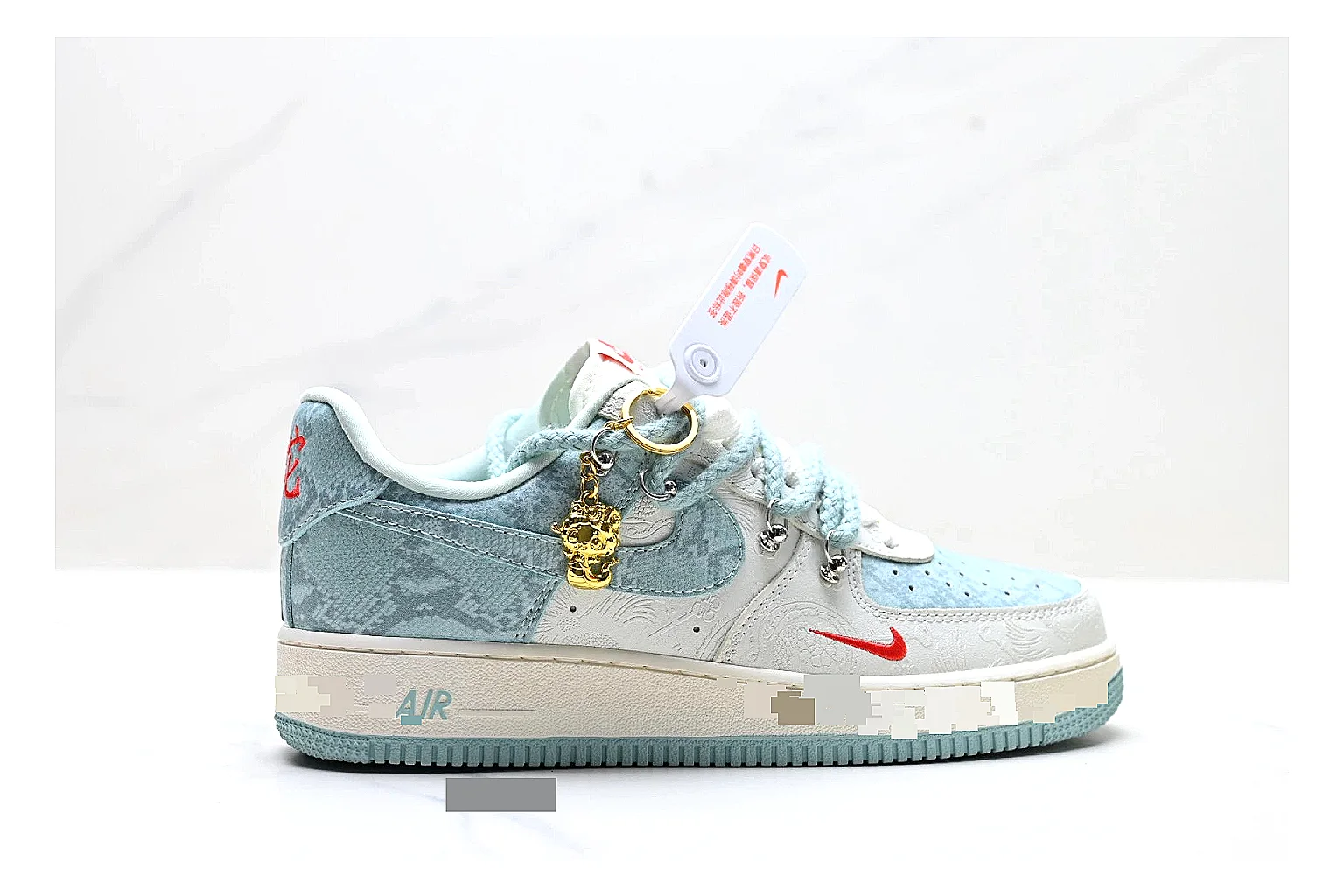 kakoscout.com Nike Air Force 1 Blue Gray comparison signal card six-photo gallery thumbnail 2