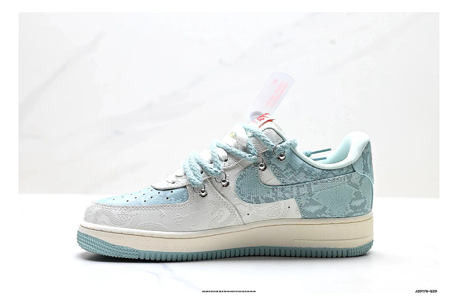 kakoscout.com Nike Air Force 1 Blue Gray comparison signal card six-photo gallery