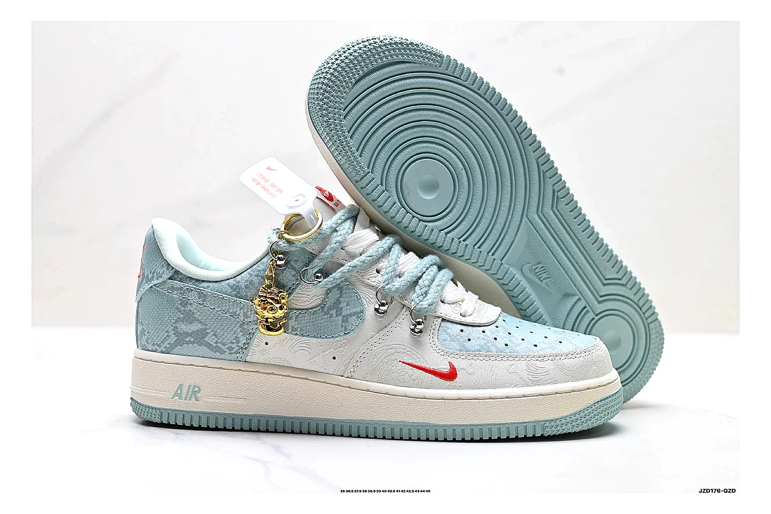 kakoscout.com Nike Air Force 1 Blue Gray comparison signal card six-photo gallery thumbnail 4