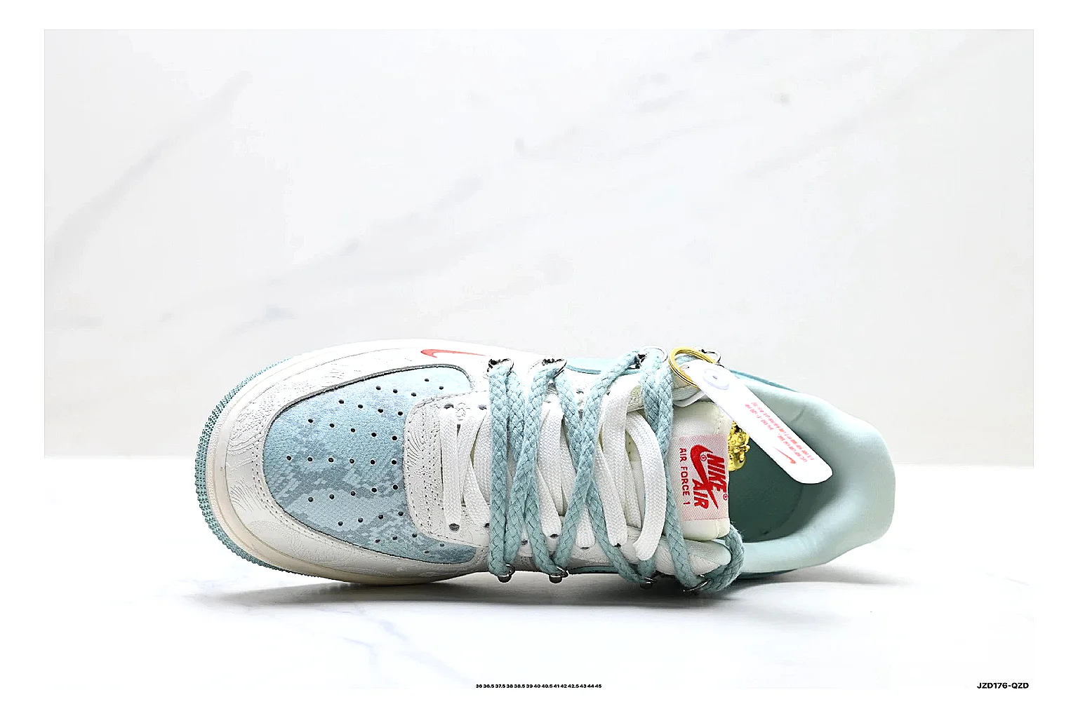 kakoscout.com Nike Air Force 1 Blue Gray comparison signal card six-photo gallery thumbnail 6