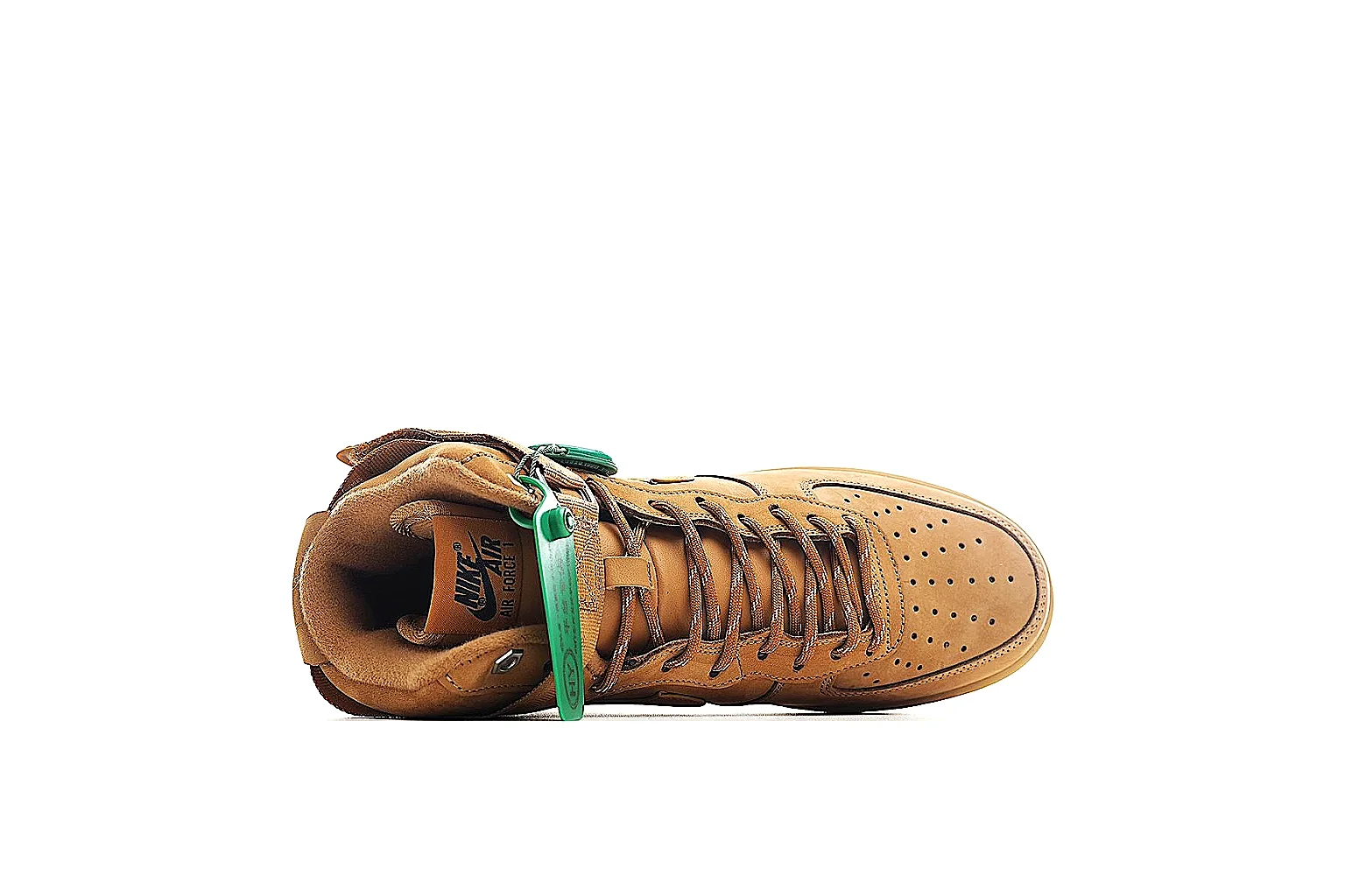 Nike Air Force 1 high Wheat Gum 3696 comparison signal note six-photo gallery thumbnail 3