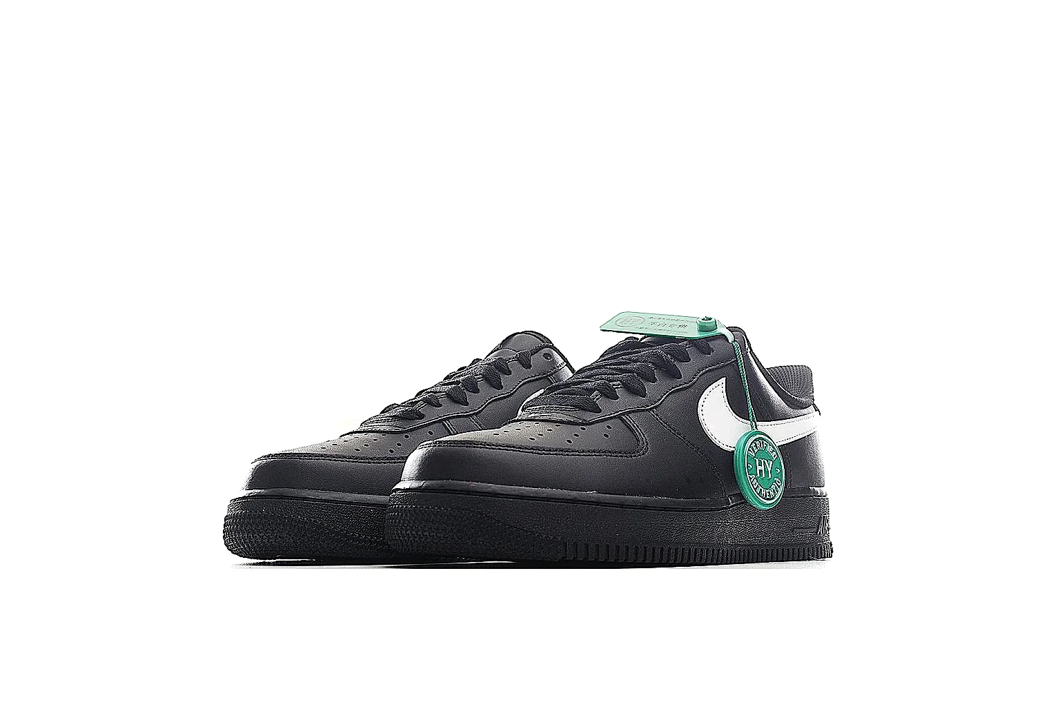 Nike Air Force 1 low Black Mint 5061 comparison signal note six-photo gallery thumbnail 6