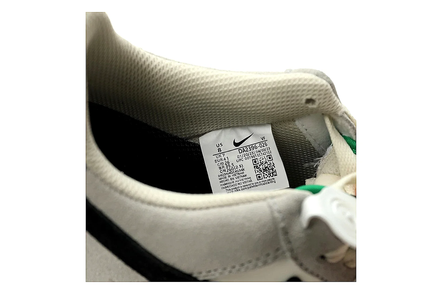 Nike Air Force 1 low White Black 9535 comparison signal note six-photo gallery thumbnail 3