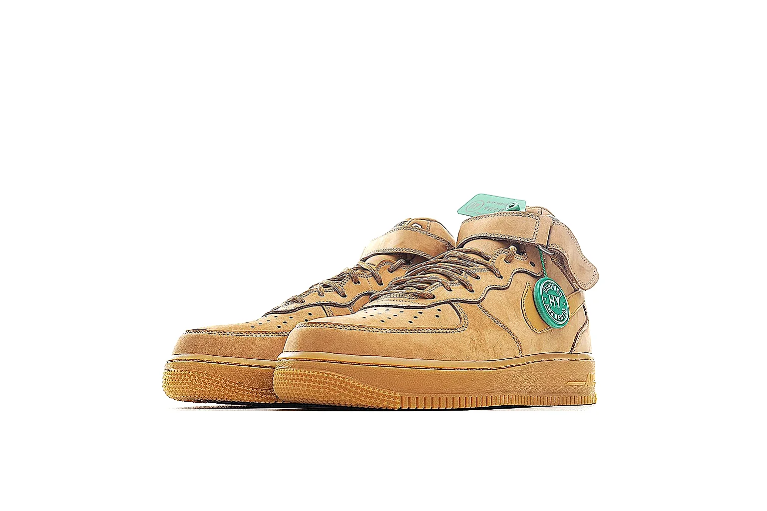 Nike Air Force style low-top Wheat Brown 1261 comparison signal six-photo gallery thumbnail 6