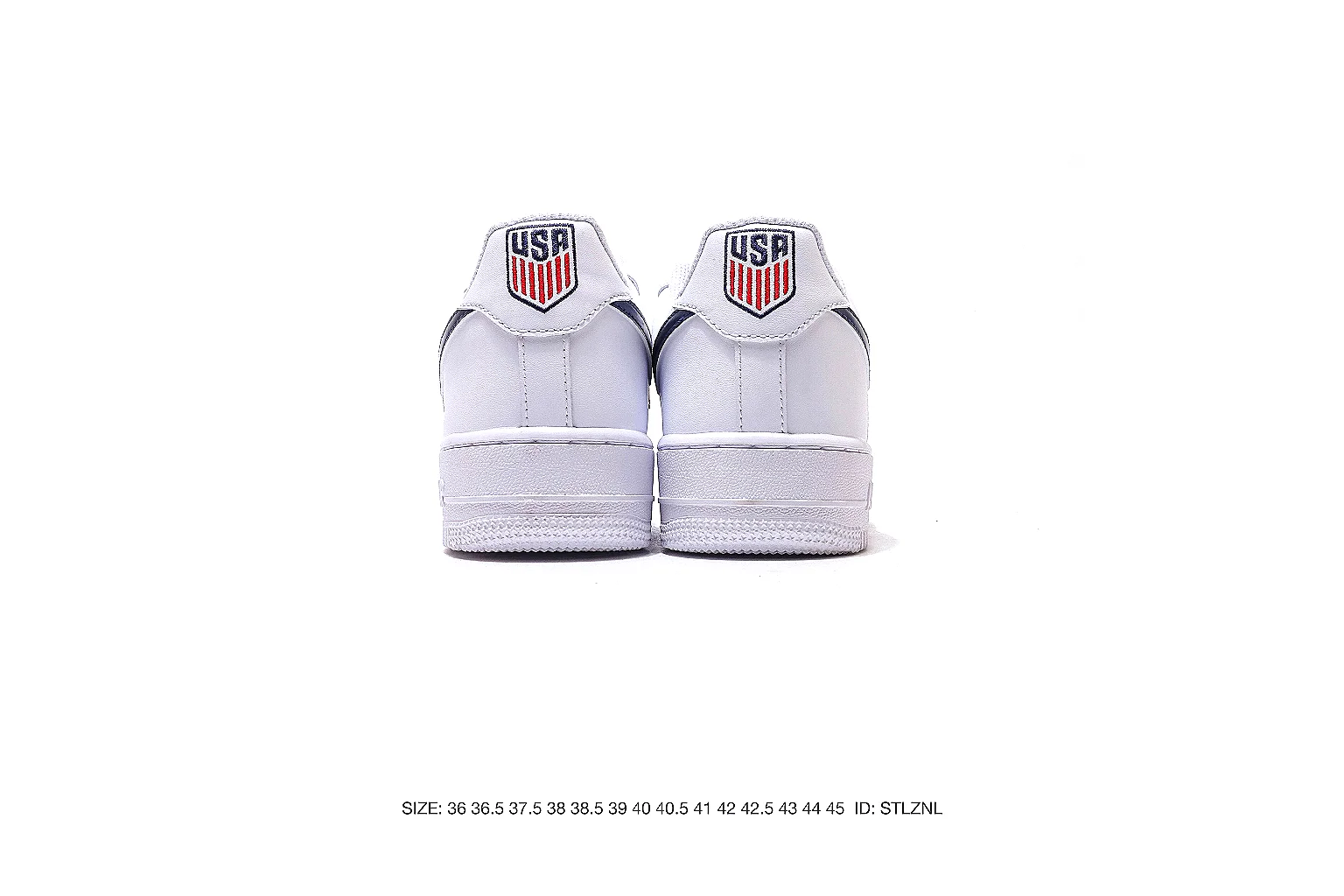 Nike Air Force style low-top White Navy 2602 comparison signal six-photo gallery thumbnail 4