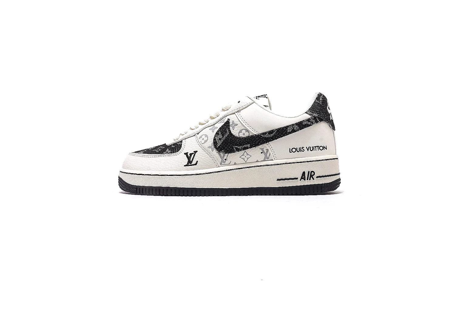 Nike Air Force style low-top White Black 4329 comparison signal six-photo gallery thumbnail 2