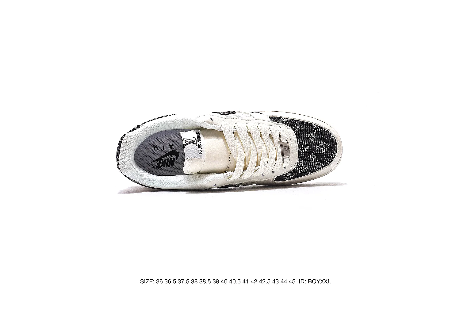 Nike Air Force style low-top White Black 4329 comparison signal six-photo gallery thumbnail 3