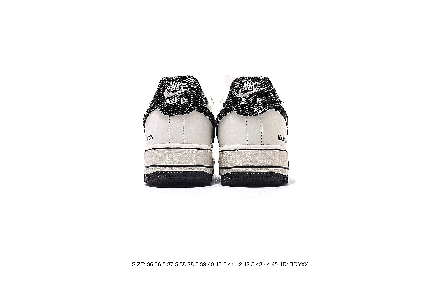 Nike Air Force style low-top White Black 4329 comparison signal six-photo gallery thumbnail 4