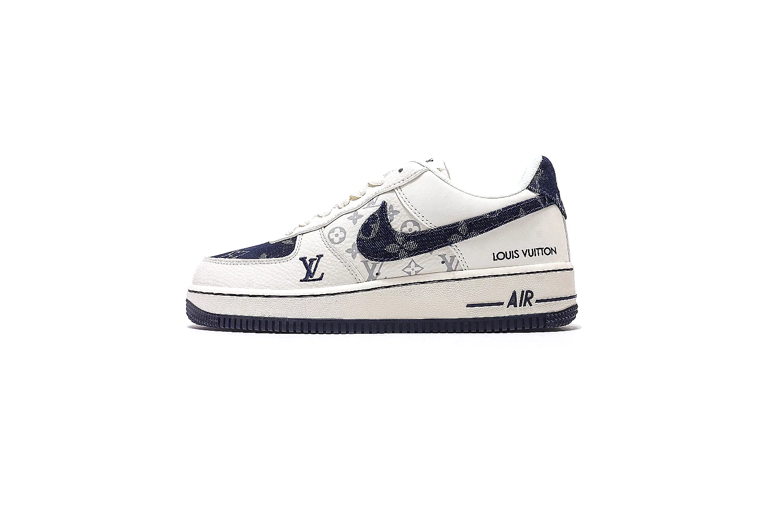 Nike Air Force style low-top White Navy 5182 comparison signal six-photo gallery thumbnail 2